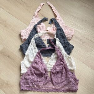 SOLD
Victoria's Secret Lace Bralette Collection - Pink, Gray, White, Purple